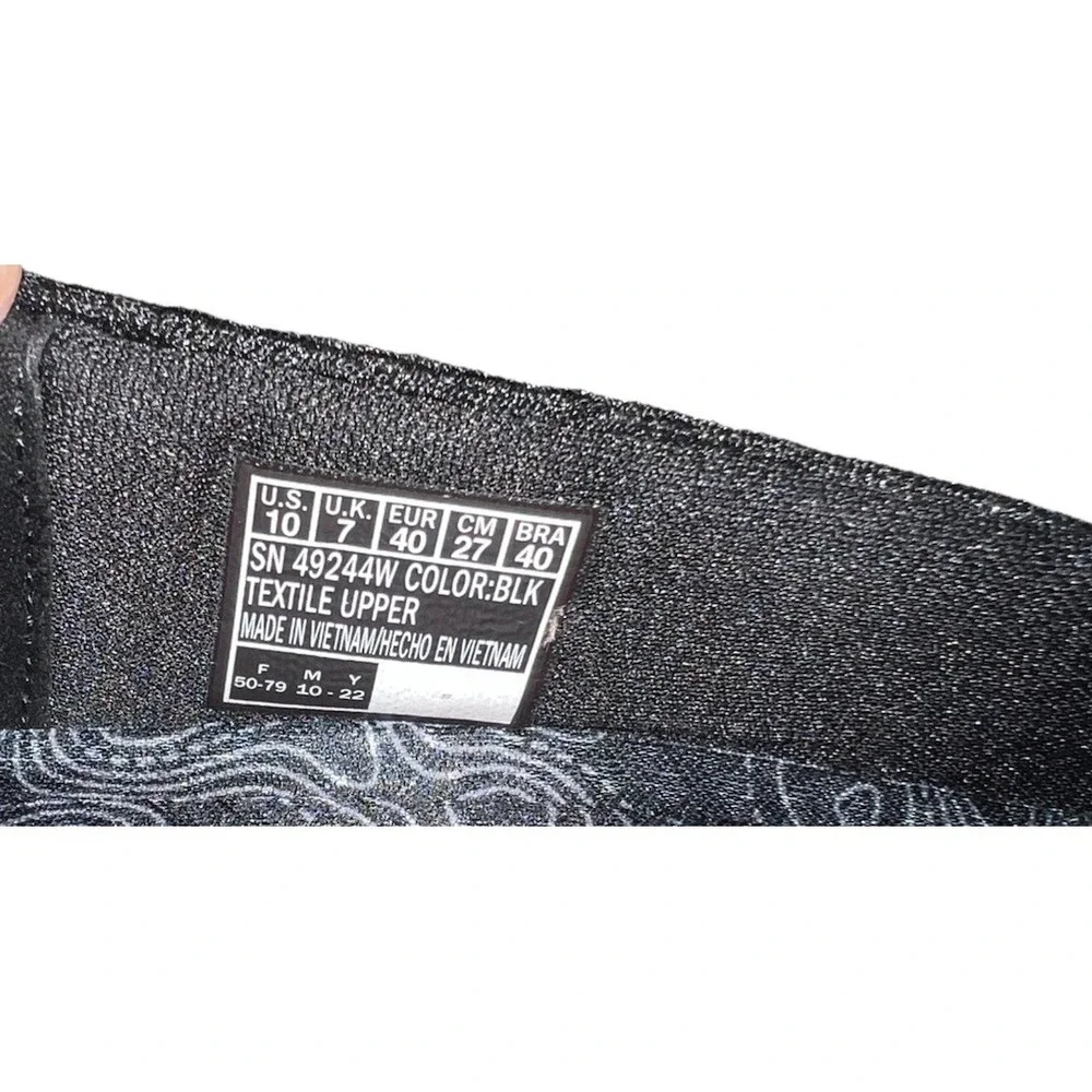 Skechers Air-Cooled Memory Foam Black Slip-On Women's Walking Shoes 10 EW